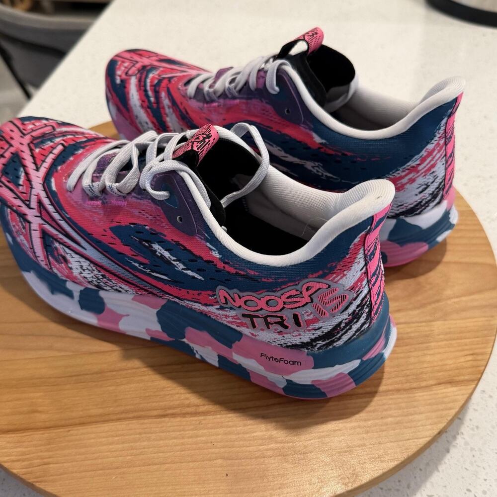 Asics Shoes Womens 9 Noosa Tri 15 Avant Garde Pink Restful Teal Running Sneakers - Picture 7 of 14